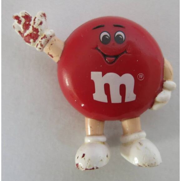 Vintage M&M'S CHRISTMAS Ornaments Red Blue Collectible Decor Set of 3 1990 Candy - Picture 8 of 13